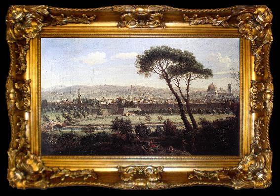 framed  WITTEL, Caspar Andriaans van View of Florence from the Via Bolognese, ta009-2